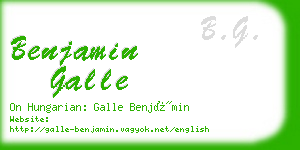 benjamin galle business card
